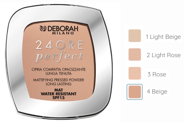 DEBORAH MILANO 24 ORE PERFECT MAT WATER RESISTANT SPF15 04 9 GRAMOS REGULAR