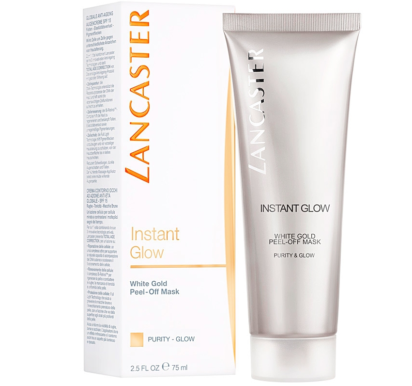 LANCASTER INSTANT GLOW WHITE GOLD PEEL OFF MASK PURITY GLOW 75 ML @ 