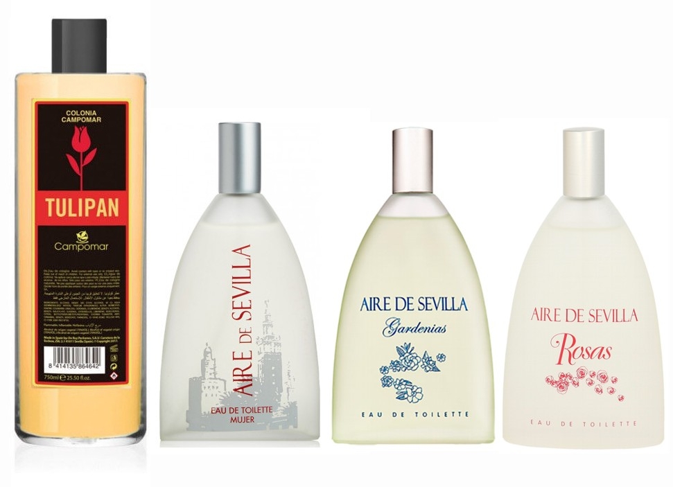 LOTE 20 DE MUJER: AIRE DE SEVILLA MUJER EDT 150 ML @ (Sin caja) + AIRE DE SEVILLA GARDENIAS EDT 150 ML @ (Sin caja) + AIRE DE SEVILLA ROSAS EDT 150 ML @ (Sin caja) + TULIPAN EDC 500 ML REGULAR (S