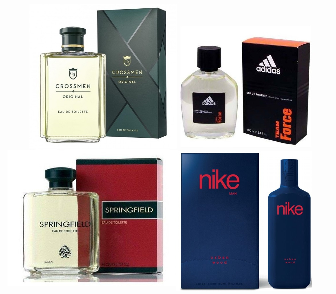 LOTE 4 DE HOMBRE: SPRINGFIELD EDT 100 ML @ + NIKE URBAN WOOD EDT 100 ML @ + CROSSMEN ORIGINAL EDT 200 ML @ + ADIDAS TEAM FORCE 100 ML @