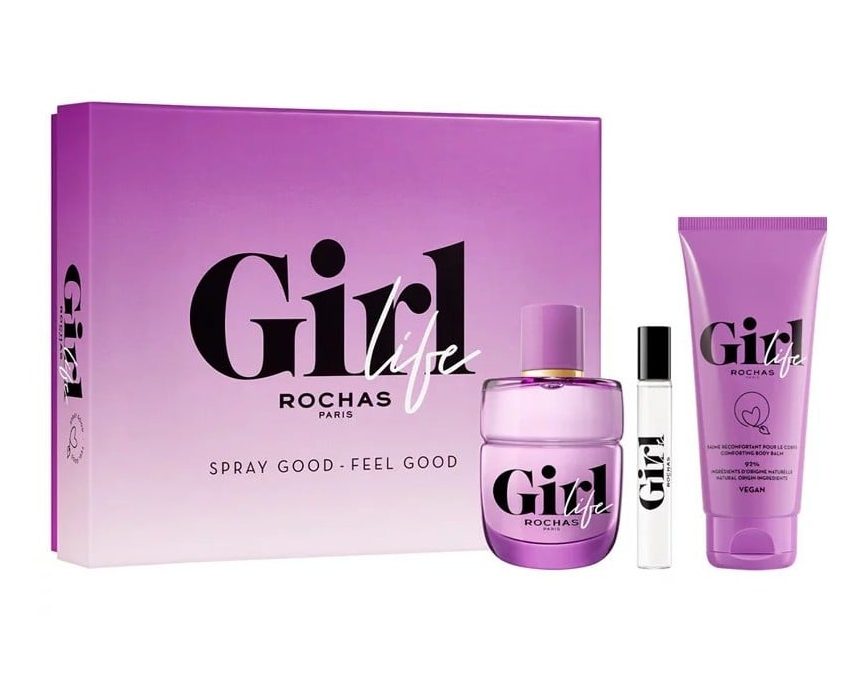 SET ROCHAS GIRL LIFE EDP 75 ML + MINIATURA 7,5 ML + BODY LOCION 100 ML REGULAR 