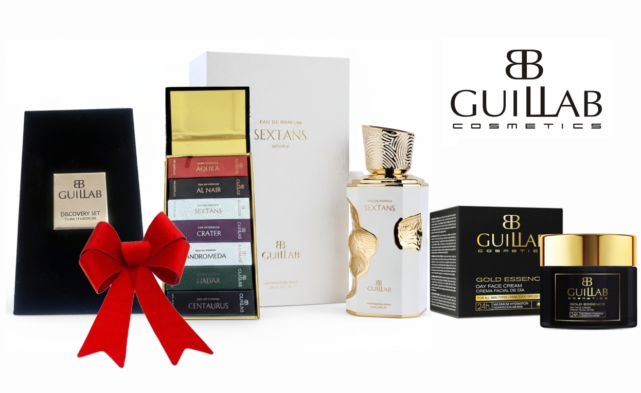 GUILLAB SEXTANS EDP UNISEX 100 ML REGULAR + CREMA GOLD ESSENCE DIA 50 ML REGULAR + REGALO CAJA DISCOVERY SET GUILLAB 7 MINIATURAS 2.5 ML
